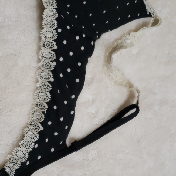 VS Black With White Polka Dots Bra 36B - Picture 4 of 7